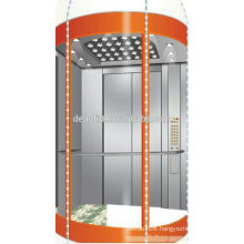 800kg Commercial panoramic elevator with glass